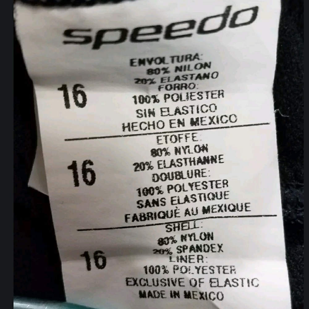 Speedo Swimsuit One Piece Size 16 - Picture 7 of 8